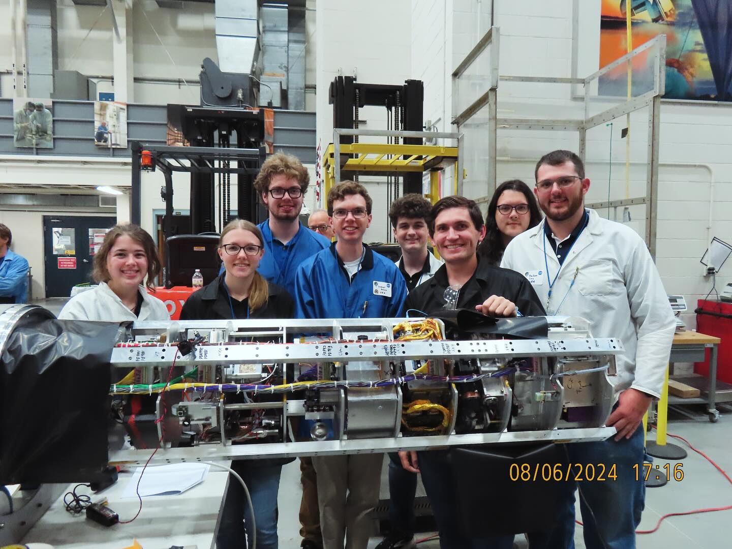 ADRASTEA team photo in front of payload stack